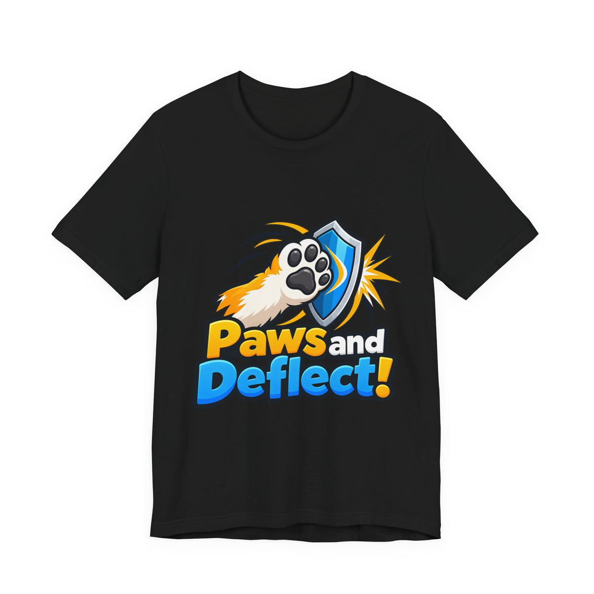 Paws and Deflect! Funny Pet Lover Gamer T-Shirt
