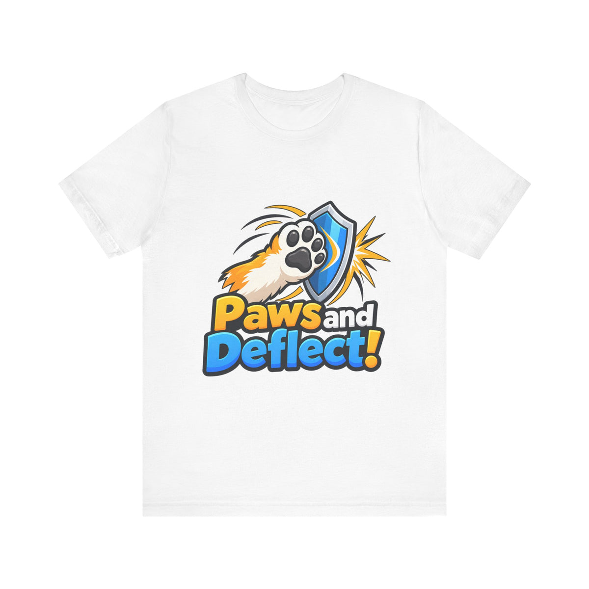 Paws and Deflect! Funny Pet Lover Gamer T-Shirt