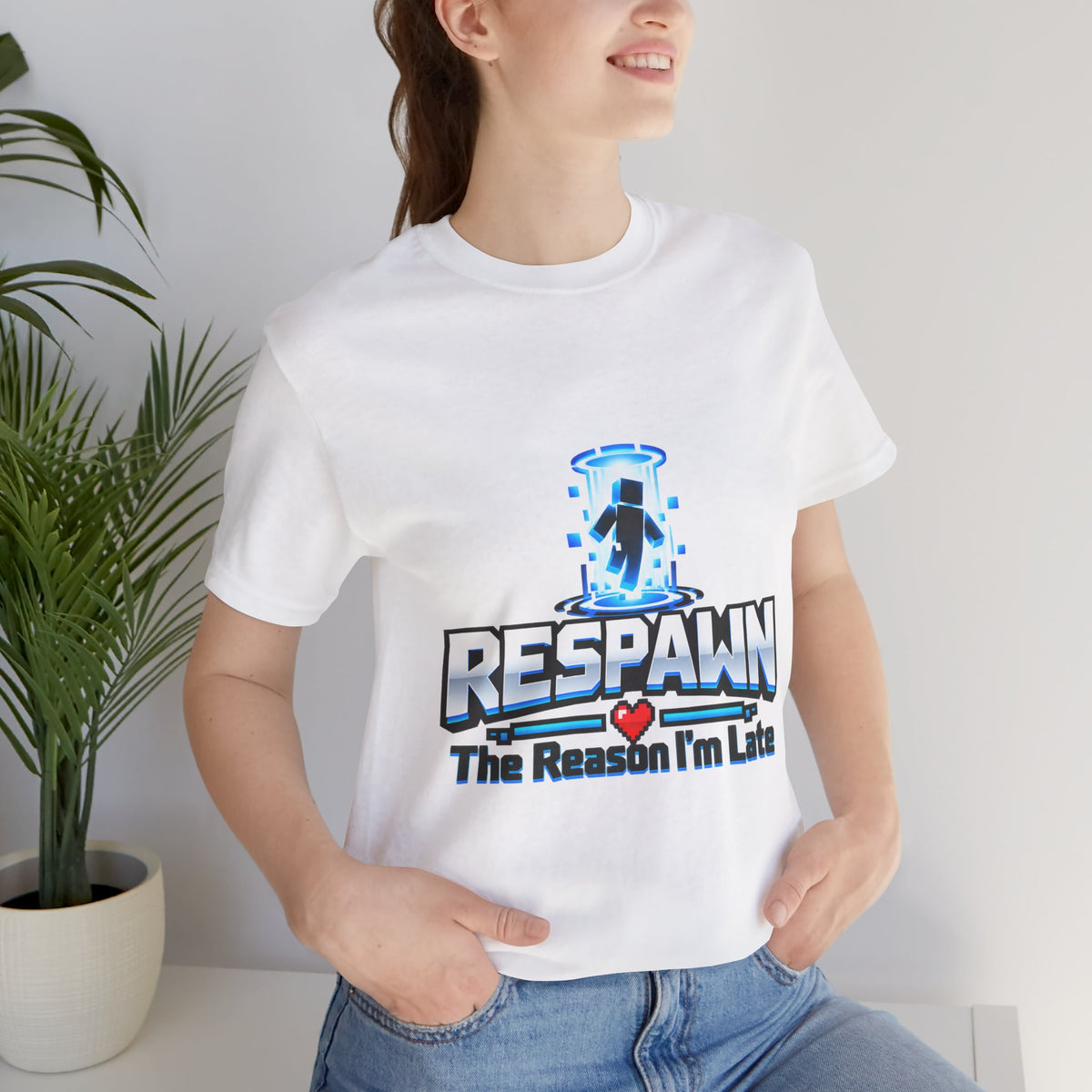 Respawn The Reason I'm Late Funny Gamer T-Shirt