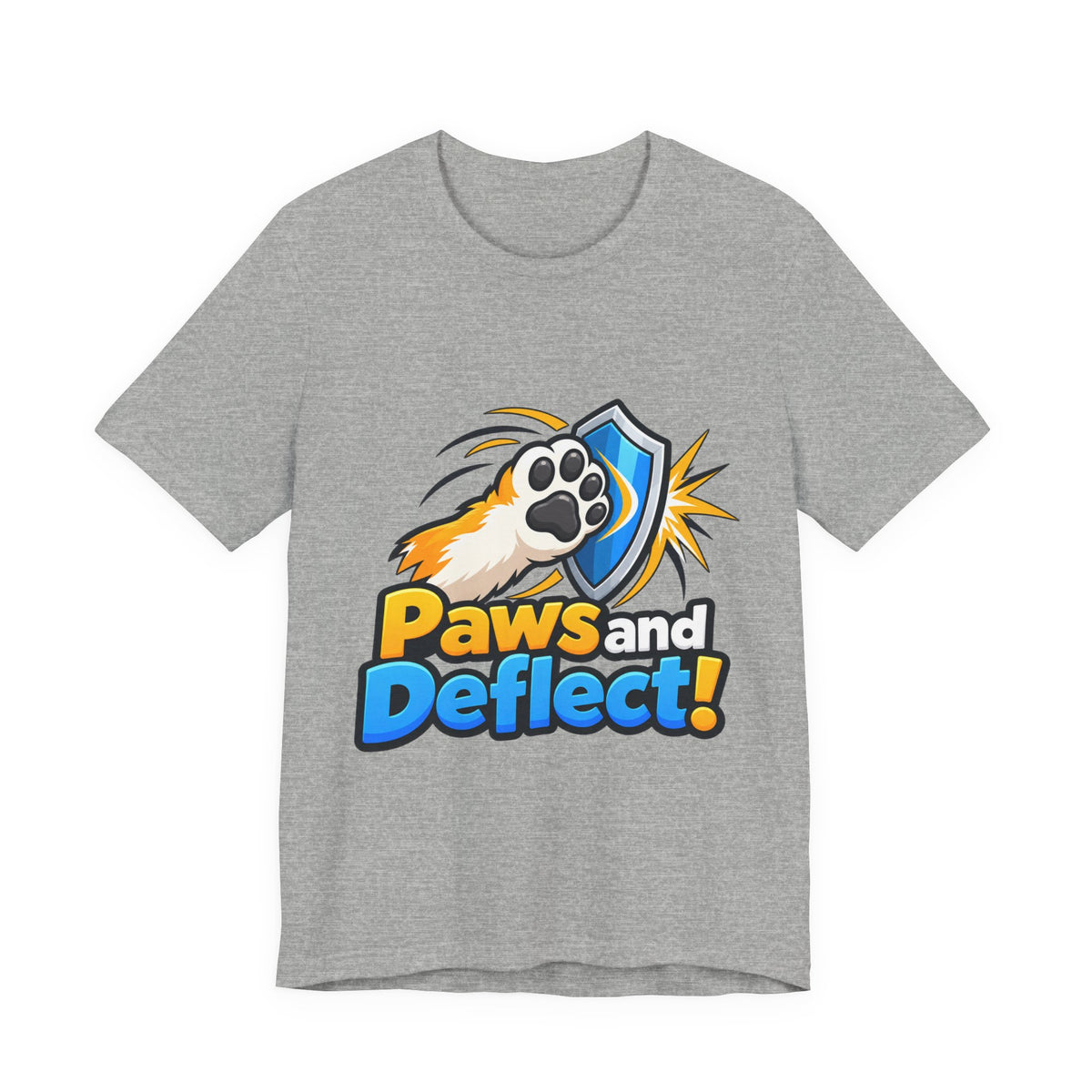 Paws and Deflect! Funny Pet Lover Gamer T-Shirt