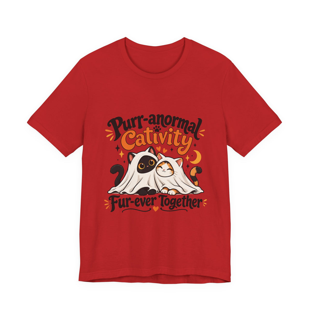 Purr-anormal Cativity Fur-ever Together Funny Cat T-Shirt