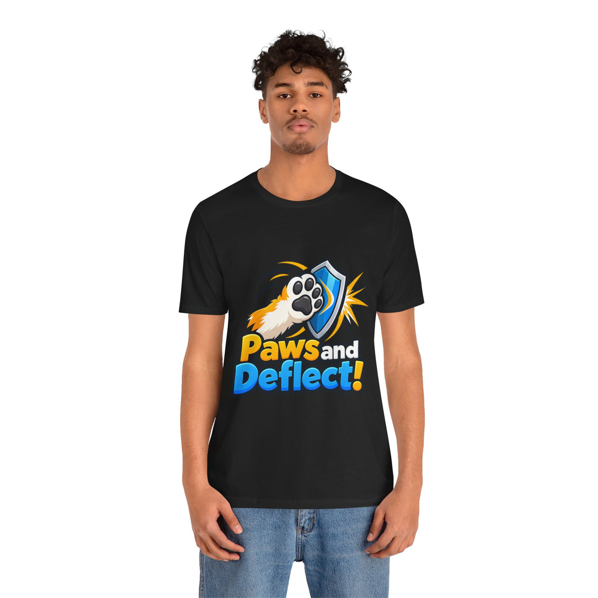 Paws and Deflect! Funny Pet Lover Gamer T-Shirt