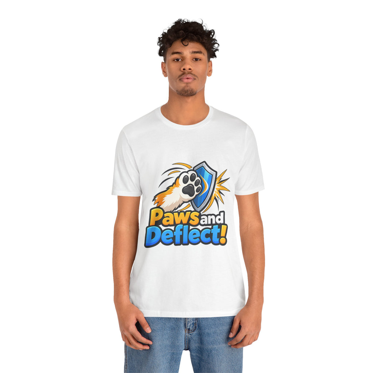 Paws and Deflect! Funny Pet Lover Gamer T-Shirt