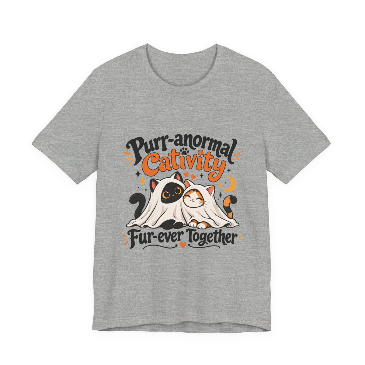 Purr-anormal Cativity Fur-ever Together Funny Cat T-Shirt
